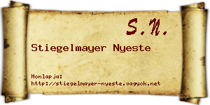 Stiegelmayer Nyeste névjegykártya